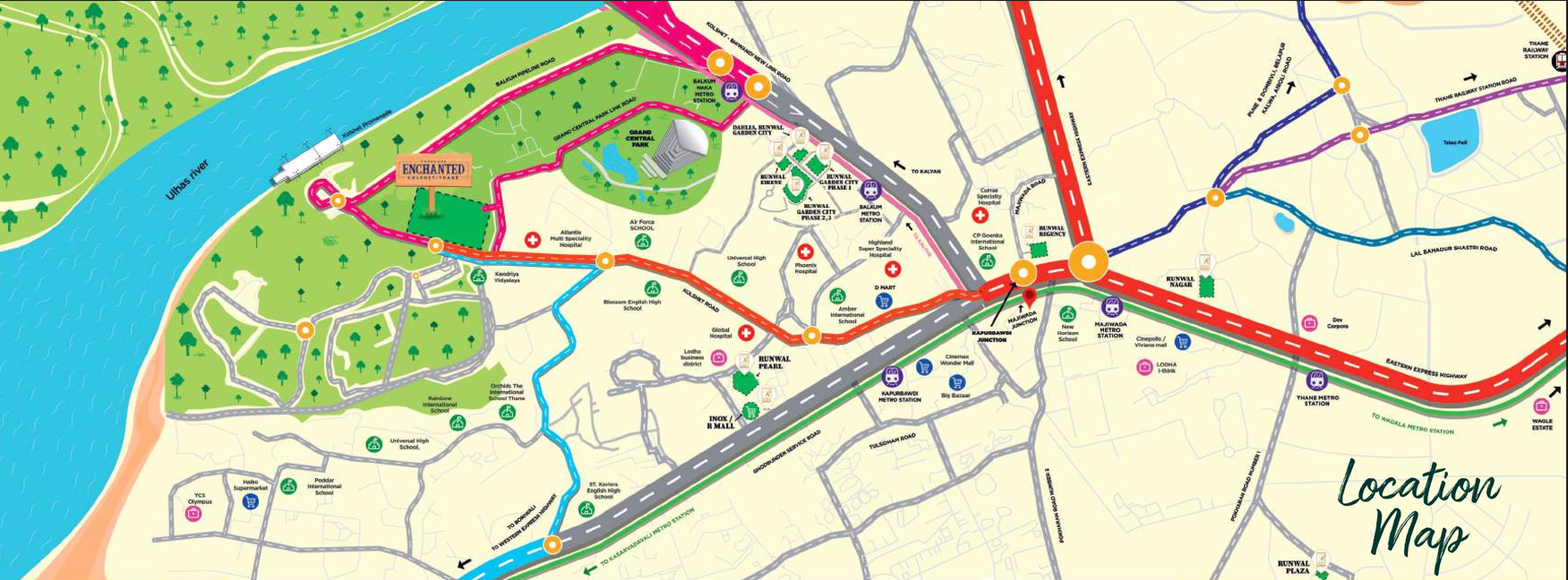Runwal Lands End location map